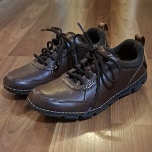 Rockport Men's Dark Brown Leather Sneakers